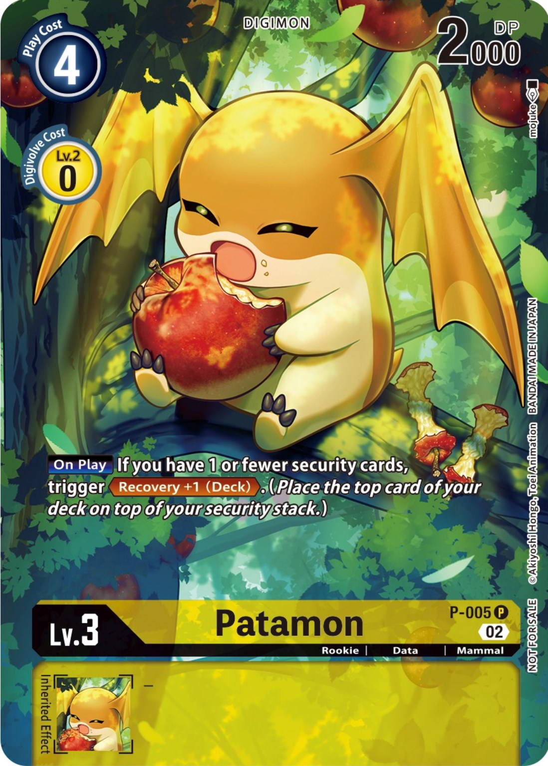 Patamon [P-005] (Digimon Illustration Competition Promotion Pack) [Promotional Cards] | Black Swamp Games