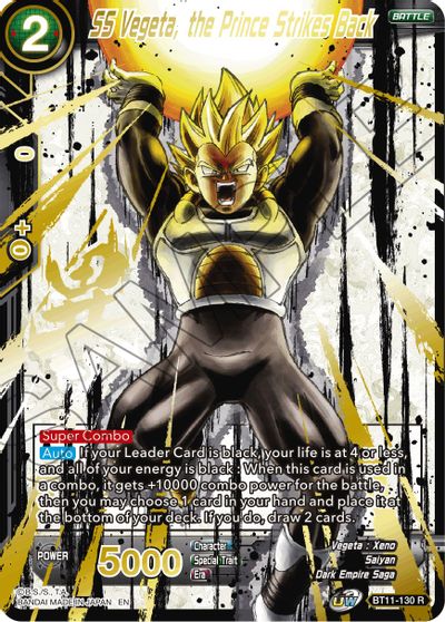 SS Vegeta, the Prince Strikes Back (Alternate Art) (BT11-130) [Special Anniversary Set 2021] | Black Swamp Games