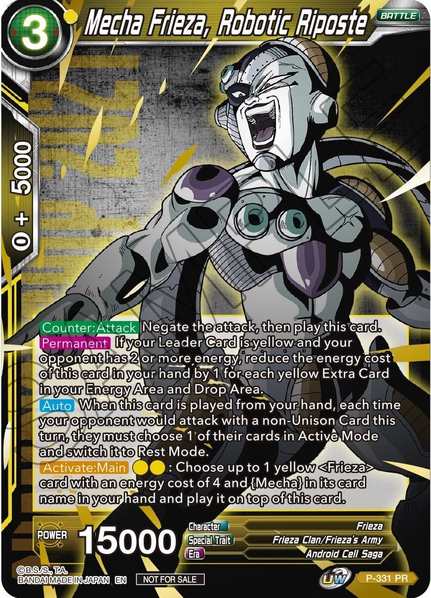 Mecha Frieza, Robotic Riposte (Gold Stamped) (P-331) [Tournament Promotion Cards] | Black Swamp Games