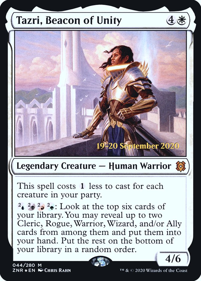 Tazri, Beacon of Unity [Zendikar Rising Prerelease Promos] | Black Swamp Games