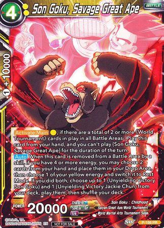 Son Goku, Savage Great Ape (Power Booster) (P-156) [Promotion Cards] | Black Swamp Games