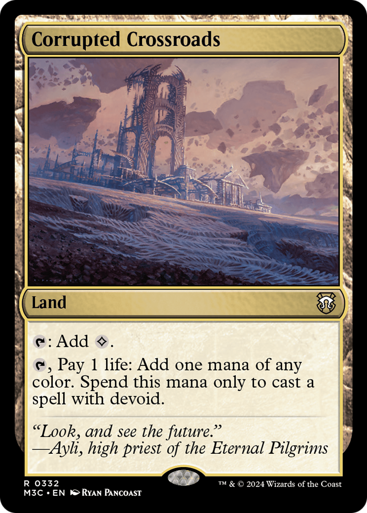 Corrupted Crossroads (Ripple Foil) [Modern Horizons 3 Commander] | Black Swamp Games