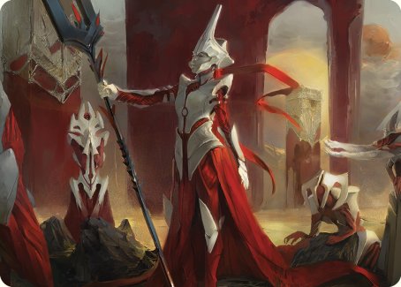Porcelain Zealot Art Card [Phyrexia: All Will Be One Art Series] | Black Swamp Games