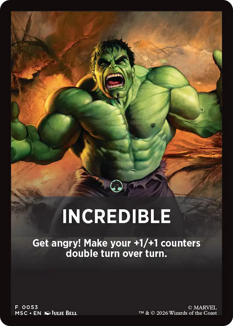Incredible Theme Card [Marvel Super Heroes Commander] | Black Swamp Games