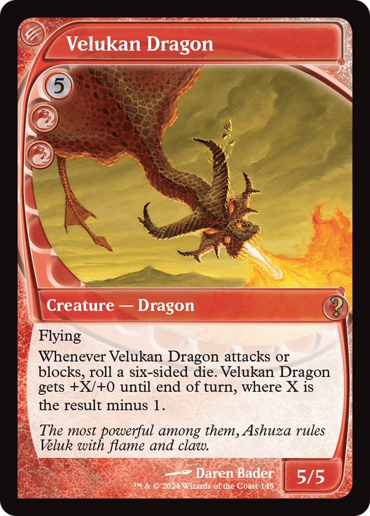 Velukan Dragon (Future Sight) [Mystery Booster 2] | Black Swamp Games