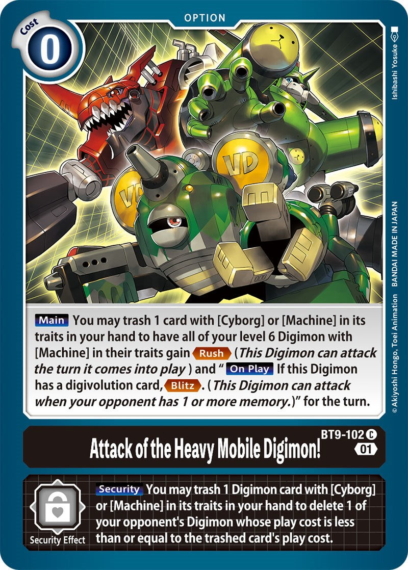 Attack of the Heavy Mobile Digimon! [BT9-102] [X Record] | Black Swamp Games