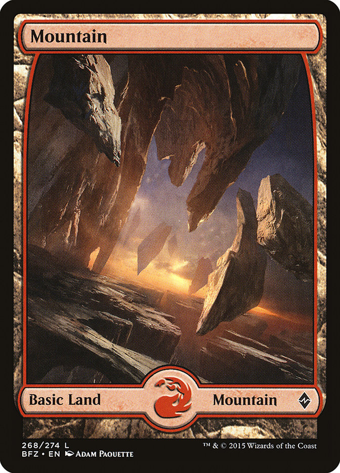Mountain (268) (Full Art) [Battle for Zendikar] | Black Swamp Games