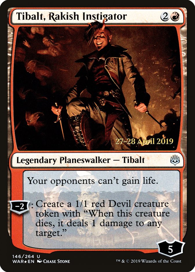 Tibalt, Rakish Instigator [War of the Spark Prerelease Promos] | Black Swamp Games