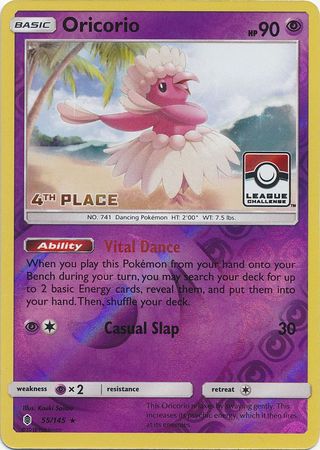 Oricorio (55/145) (League Promo 4th Place) [Sun & Moon: Guardians Rising] | Black Swamp Games