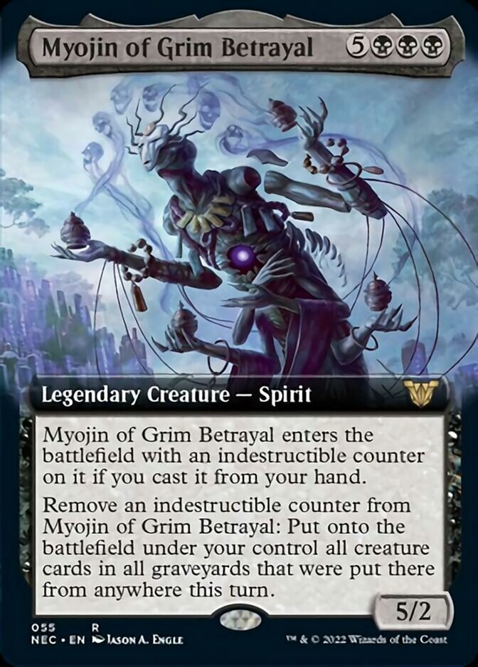 Myojin of Grim Betrayal (Extended Art) [Kamigawa: Neon Dynasty Commander] | Black Swamp Games