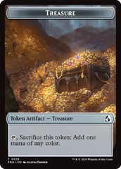 Dragon // Treasure Double-Sided Token [Reality Fracture Tokens] | Black Swamp Games