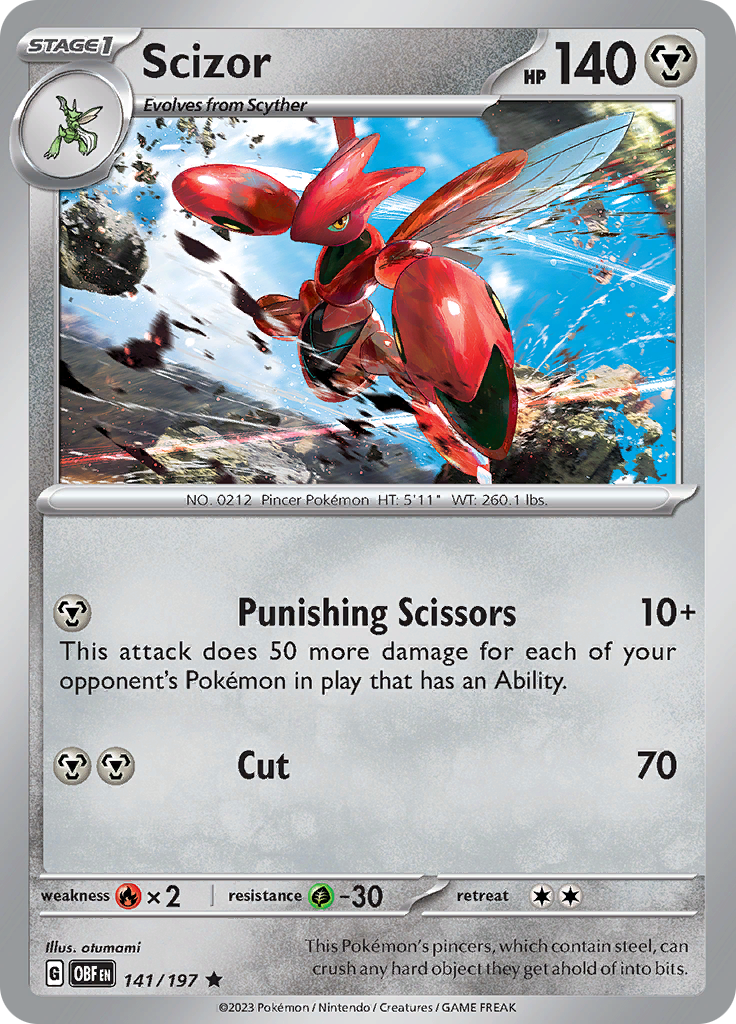 Scizor (141/197) [Scarlet & Violet: Obsidian Flames] | Black Swamp Games