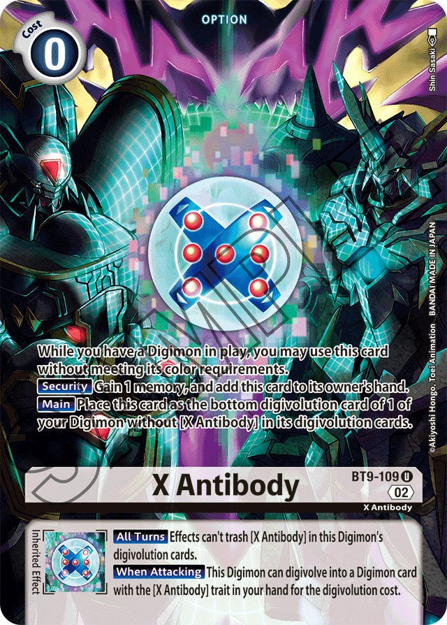 X Antibody [BT9-109] (Alternate Art) [Starter Deck: Beelzemon Advanced Deck Set] | Black Swamp Games