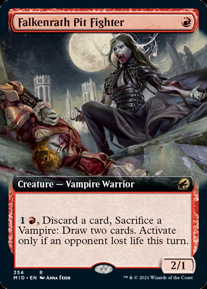 Falkenrath Pit Fighter (Extended Art) [Innistrad: Midnight Hunt] | Black Swamp Games
