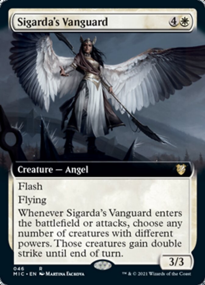Sigarda's Vanguard (Extended Art) [Innistrad: Midnight Hunt Commander] | Black Swamp Games