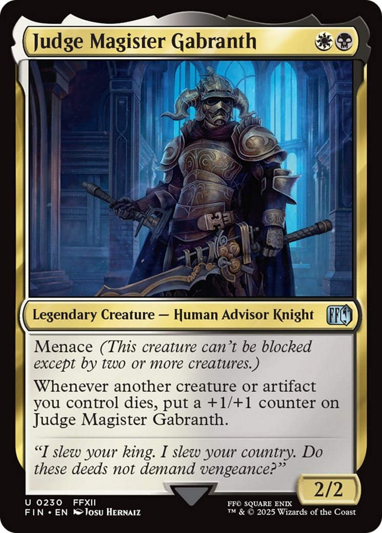 Judge Magister Gabranth [FINAL FANTASY] | Black Swamp Games