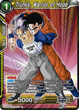 Trunks, Warrior of Hope (Common) (BT13-103) [Supreme Rivalry] | Black Swamp Games