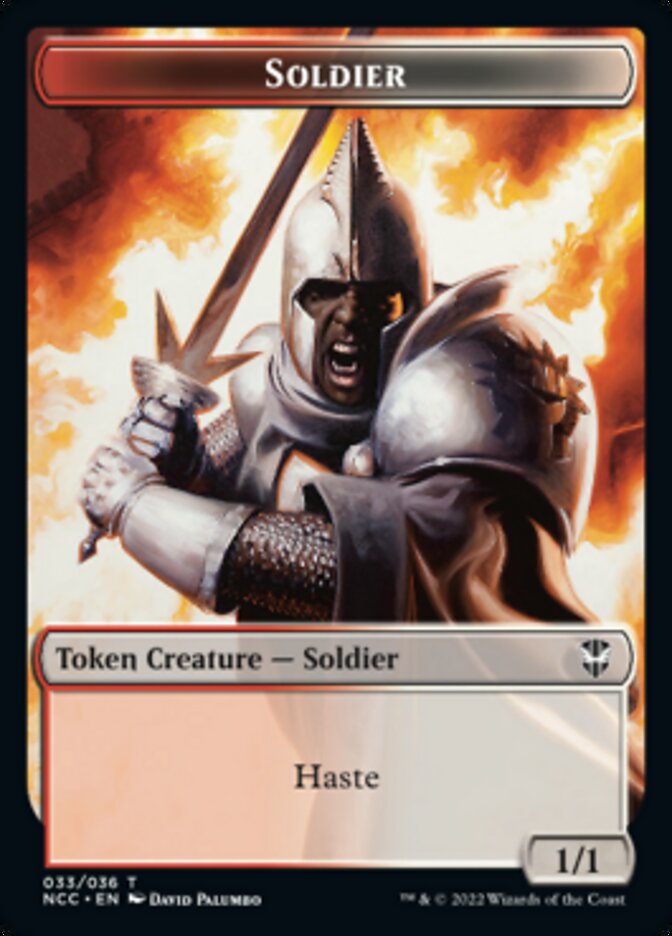 Soldier (33) // Devil Double-Sided Token [Streets of New Capenna Commander Tokens] | Black Swamp Games