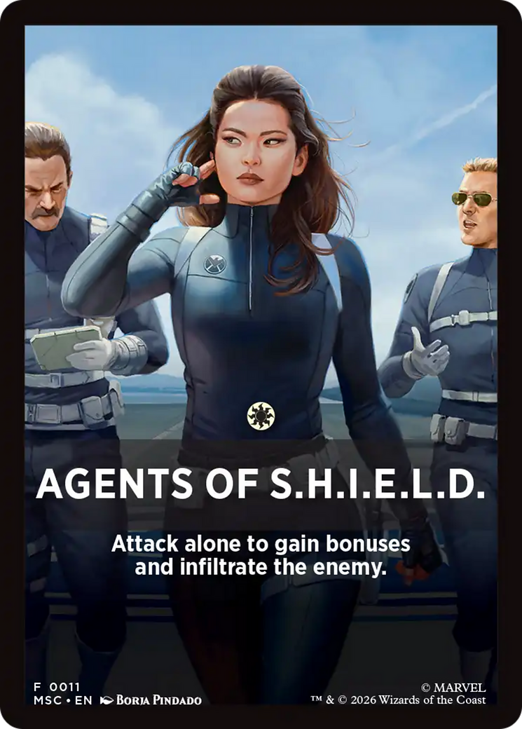 Agents of S.H.I.E.L.D. Theme Card [Marvel Super Heroes Commander] | Black Swamp Games