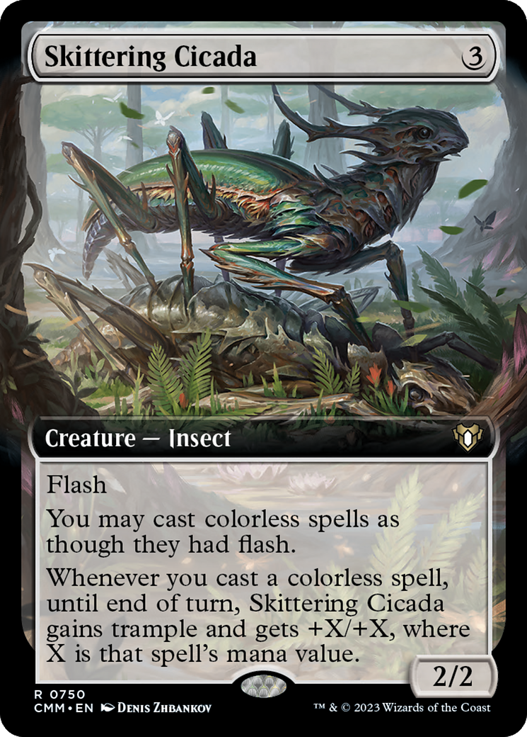 Skittering Cicada (Extended Art) [Commander Masters] | Black Swamp Games