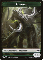 Angel // Elephant Double-Sided Token [Double Masters Tokens] | Black Swamp Games