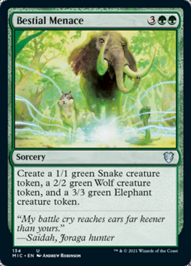 Bestial Menace [Innistrad: Midnight Hunt Commander] | Black Swamp Games