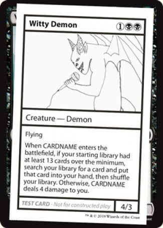 Witty Demon (2021 Edition) [Mystery Booster Playtest Cards] | Black Swamp Games