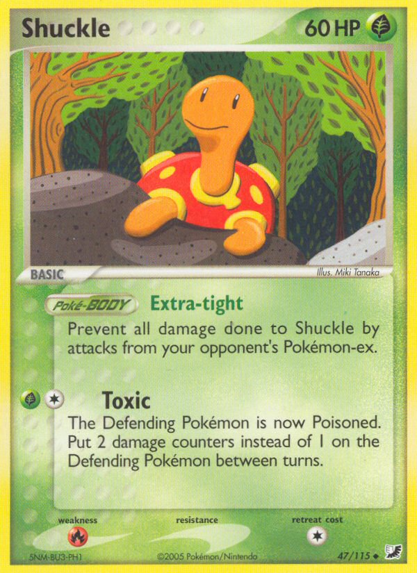 Shuckle (47/115) [EX: Unseen Forces] | Black Swamp Games