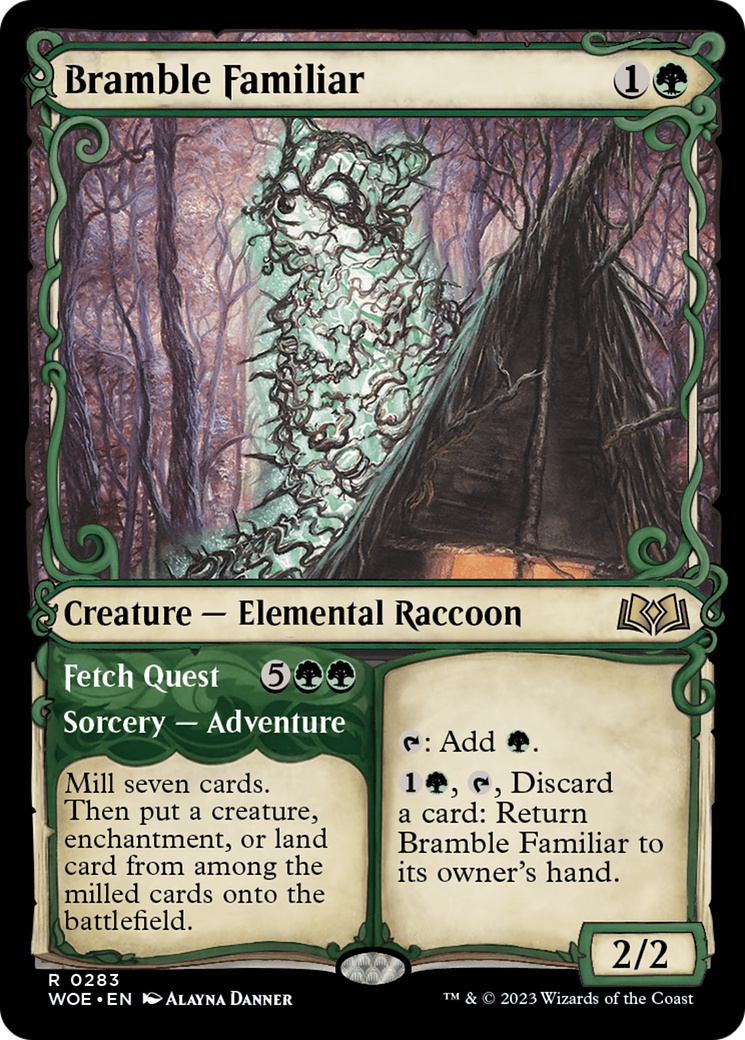 Bramble Familiar // Fetch Quest (Showcase) [Wilds of Eldraine] | Black Swamp Games