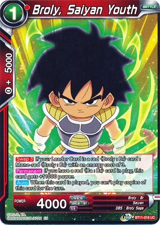 Broly, Saiyan Youth (BT11-018) [Vermilion Bloodline] | Black Swamp Games