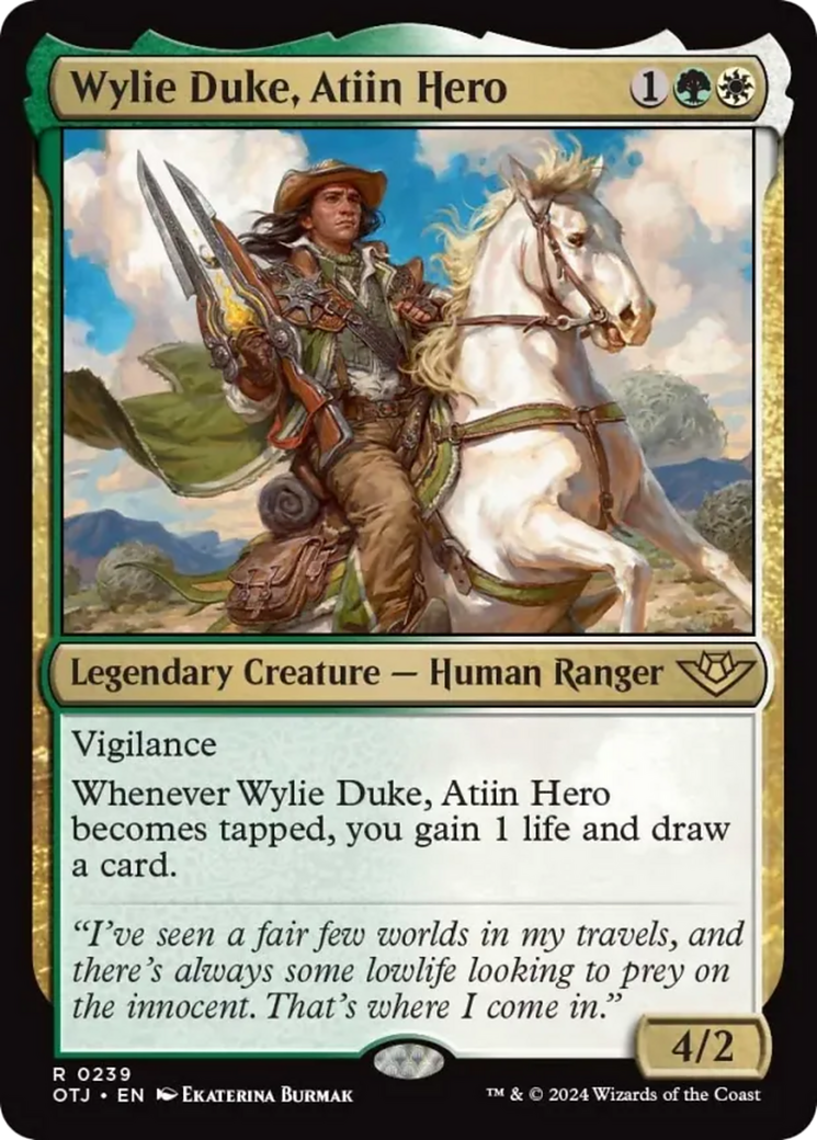 Wylie Duke, Atiin Hero [Outlaws of Thunder Junction] | Black Swamp Games