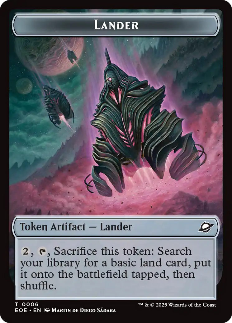 Robot // Lander (0006) Double-Sided Token [Edge of Eternities Tokens] | Black Swamp Games