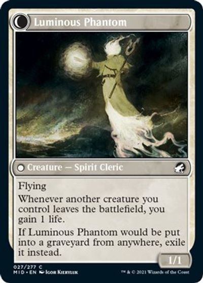 Lunarch Veteran // Luminous Phantom [Innistrad: Midnight Hunt] | Black Swamp Games