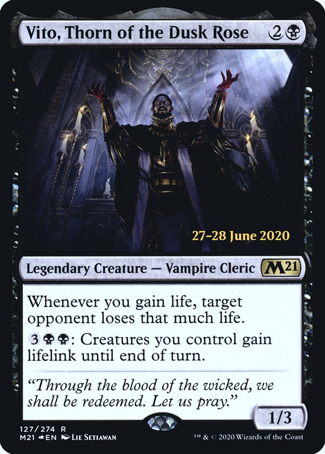 Vito, Thorn of the Dusk Rose [Core Set 2021 Prerelease Promos] | Black Swamp Games