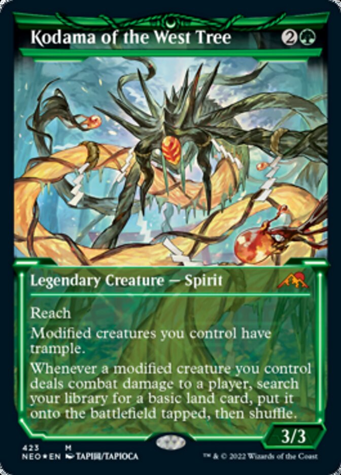 Kodama of the West Tree (Showcase) (Foil Etched) [Kamigawa: Neon Dynasty] | Black Swamp Games