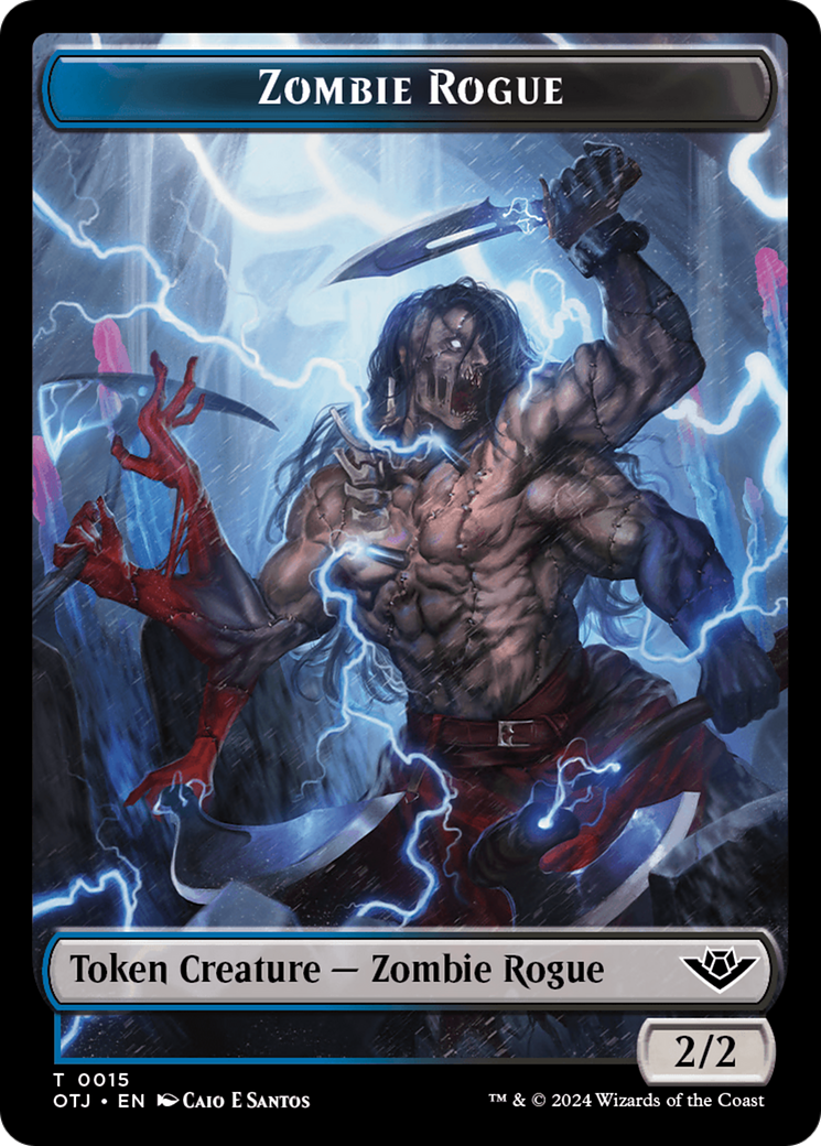 Mercenary // Zombie Rogue Double-Sided Token [Outlaws of Thunder Junction Tokens] | Black Swamp Games