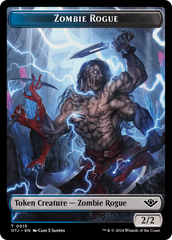 Zombie Rogue // Plot Double-Sided Token [Outlaws of Thunder Junction Tokens] | Black Swamp Games