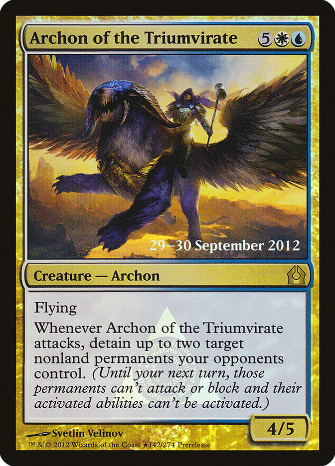 Archon of the Triumvirate [Return to Ravnica Prerelease Promos] | Black Swamp Games