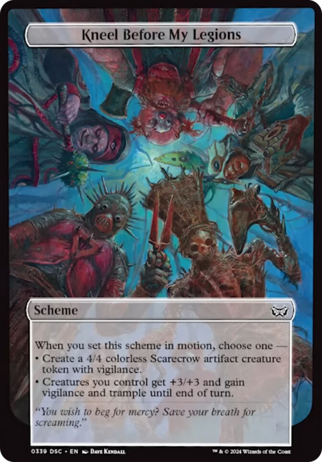 Kneel Before My Legions (Full Art) [Duskmourn: Archenemy] | Black Swamp Games