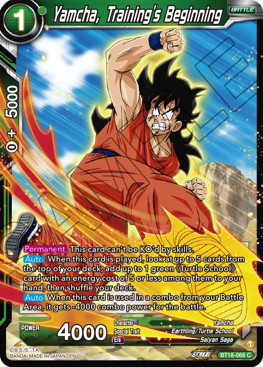 Yamcha, Training's Beginning (BT18-068) [Dawn of the Z-Legends] | Black Swamp Games