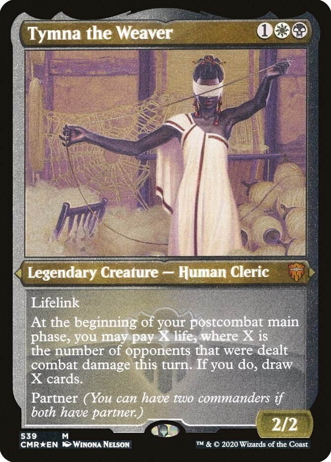 Tymna the Weaver (Etched) [Commander Legends] | Black Swamp Games