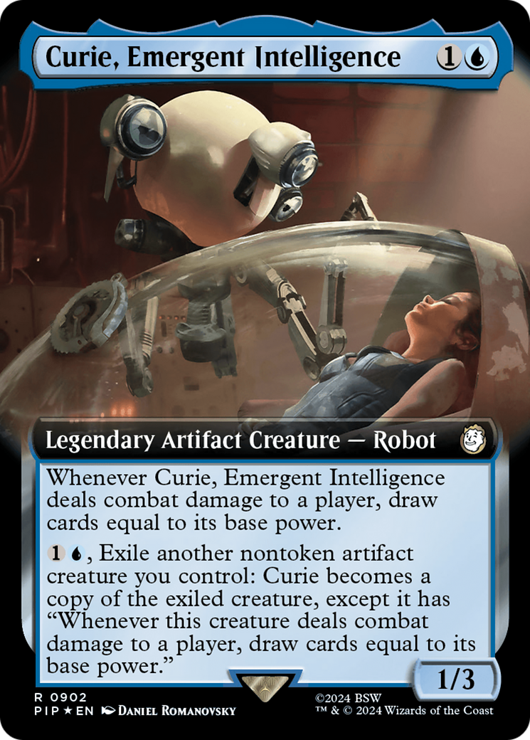 Curie, Emergent Intelligence (Extended Art) (Surge Foil) [Fallout] | Black Swamp Games