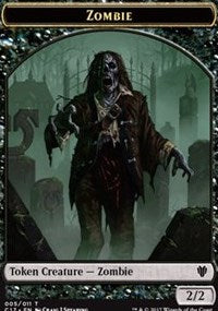 Zombie // Gold Double-Sided Token [Commander 2017 Tokens] | Black Swamp Games
