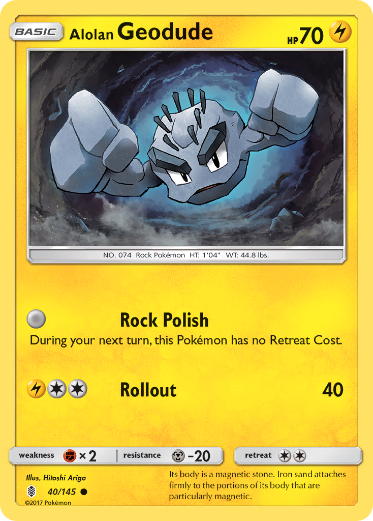 Alolan Geodude (40/145) [Sun & Moon: Guardians Rising] | Black Swamp Games