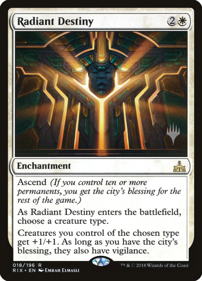 Radiant Destiny (Promo Pack) [Rivals of Ixalan Promos] | Black Swamp Games