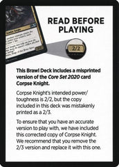 Corpse Knight Reminder Card (Knights' Charge Brawl Deck) [Core Set 2020 Tokens] | Black Swamp Games