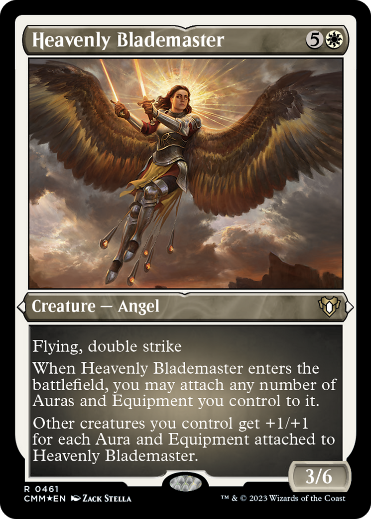 Heavenly Blademaster (Foil Etched) [Commander Masters] | Black Swamp Games