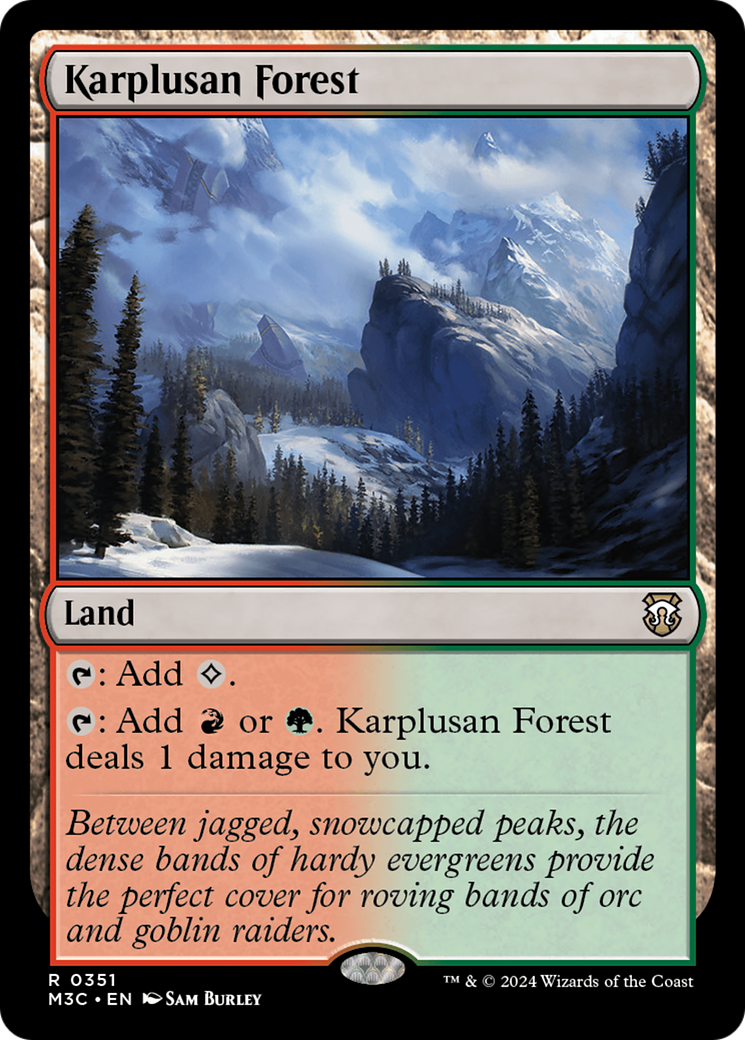 Karplusan Forest (Ripple Foil) [Modern Horizons 3 Commander] | Black Swamp Games