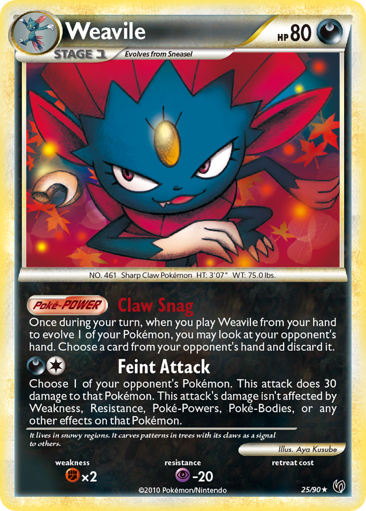 Weavile (25/90) [HeartGold & SoulSilver: Undaunted] | Black Swamp Games