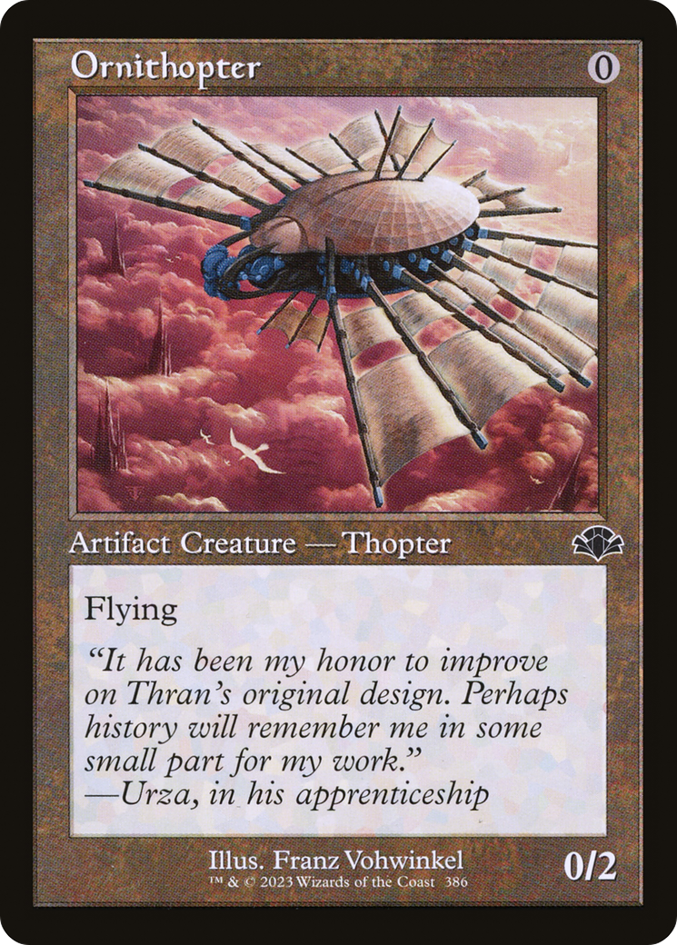 Ornithopter (Retro) [Dominaria Remastered] | Black Swamp Games